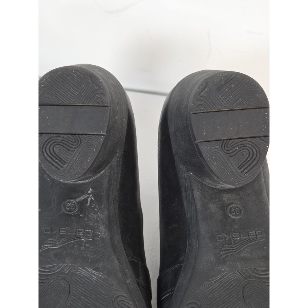 Dansko Womens Size 39 Rosalie Black Leather Mary Jane Clogs Loafers Comfort Walk - Picture 10 of 11